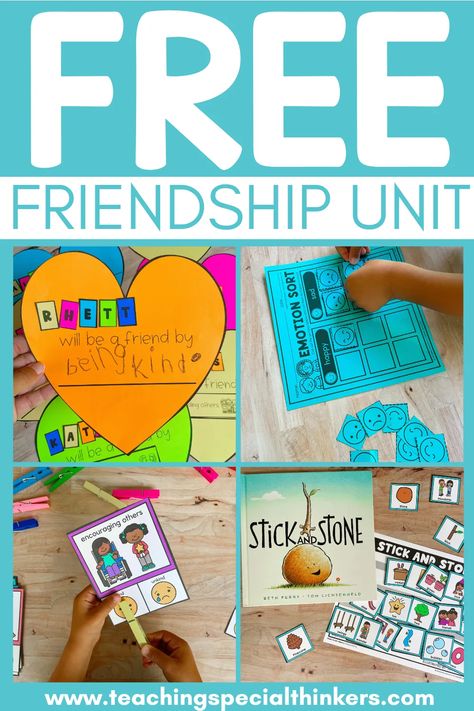 Friendship Theme Preschool, Friendship Activities Preschool, Teaching Friendship, Preschool Friendship, Friendship Crafts, Friendship Lessons, Friendship Theme, Friendship Activities, Friendship Games