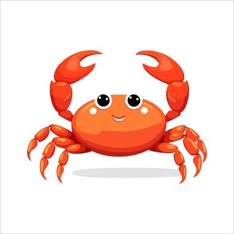 Arifinzainal1728 | Freepik Crab Photo, Cartoon Crab, Crab Cartoon, Vector Animals, 2d Character, Vector Photo, Premium Vector, Crab, Graphic Resources