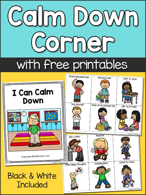 Calm Down Corner Printables and Ideas Calm Down Ideas For Preschoolers, Preschool Incentives Positive Behavior, Conscious Discipline Preschool Free Printable, Pre K Emotions Lesson, Feelings Check In For Preschool, Social Emotional Activities Preschool Behavior Management, Preschool Calm Down Corner Ideas, Preschool Coping Skills, Sel Preschool Lessons