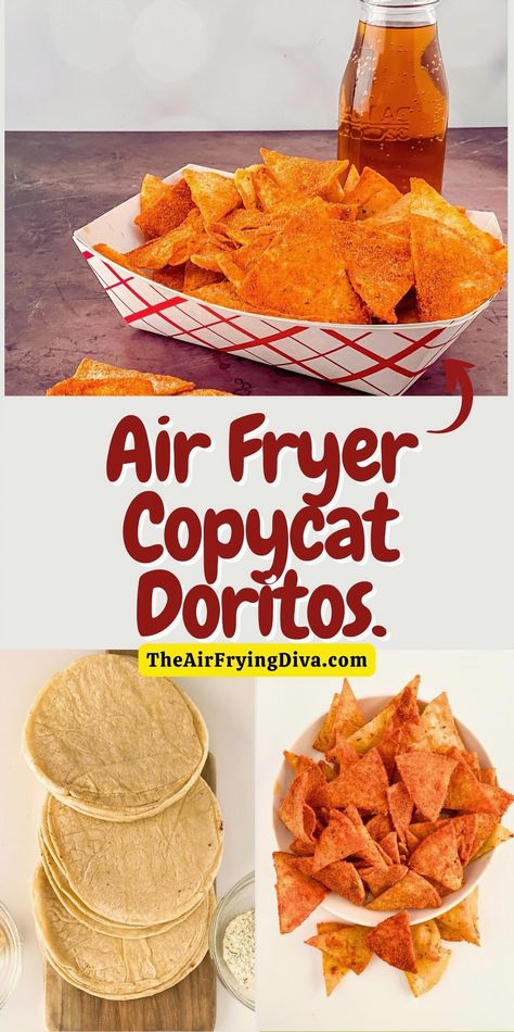 Whip up a tasty treat with these homemade Doritos made in the air fryer. Using tortillas and a flavorful nacho seasoning, this easy snack recipe is perfect for any occasion. For more details, visit theairfryingdiva.com. Nacho Seasoning Recipe, Nacho Seasoning, Serious Eats Recipes, Homemade Nachos, Air Fry Recipes, Fry Recipes, Appetizer Ideas, Nachos Recipe, Easy Snack Recipes