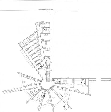 plan 02 Architecture Symbols, Form Architecture, School Building Design, Radial Design, Unique Floor Plans, Concept Models Architecture, Architecture Presentation Board, Architecture Concept Diagram, Building Plan