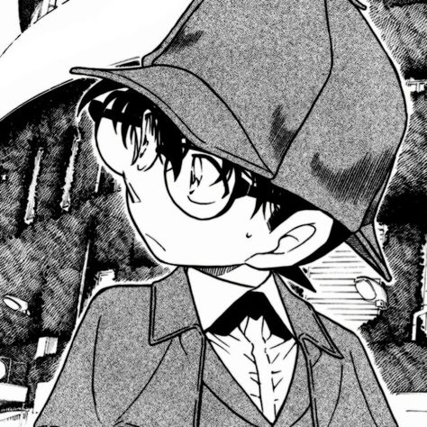 Case Closed Anime Wallpaper, Case Closed Icons, Detective Conan Manga Icon, Conan Black And White, Case Closed Wallpaper, Detective Conan Pfp, Detective Conan Icon, Case Closed Anime, Detective Conan Manga