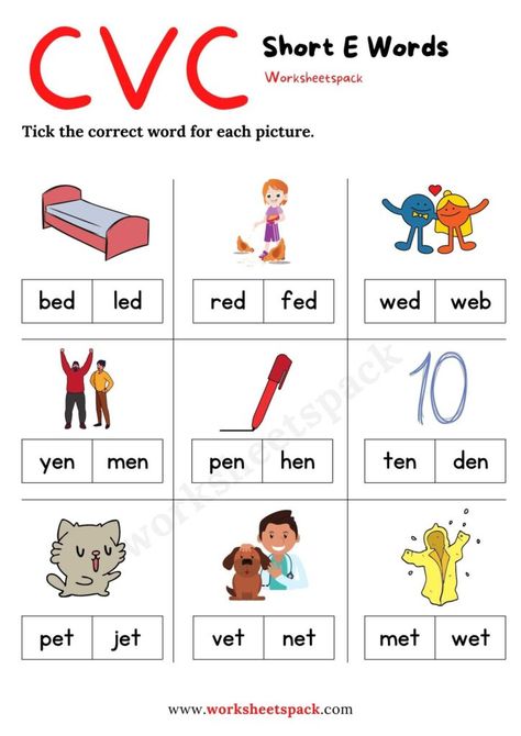 Short I Cvc Words, Short O Worksheets, Short E Worksheets, Short I Worksheets, Short A Worksheets, Cvc Worksheets Kindergarten, Free Reading Comprehension Worksheets, Short Vowel Worksheets, Short I Words