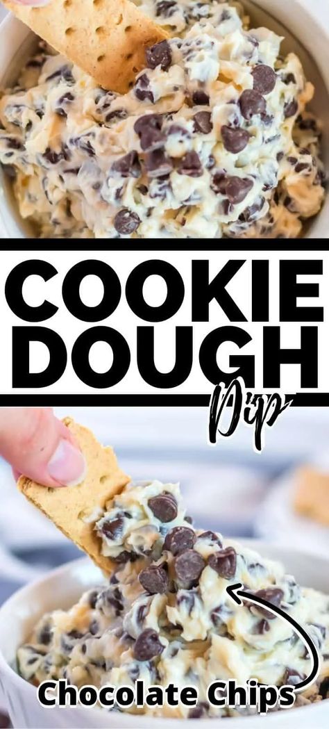 Cookie Dough Dip Easy Chocolate Chip Cookie Dough, Cookie Dough Vegan, Chocolate Chip Cookie Dough Dip, Cookie Dough Dip Recipe, Easy Chocolate Chip Cookie, Easy Dessert Dips, Chocolate Chip Dip, Nutella Cookie, Cookie Dough To Eat