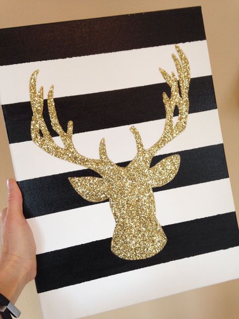 Maybe white and red or white and green stripes with a glitter reindeer, Santa, or elf silhouette for Christmas?