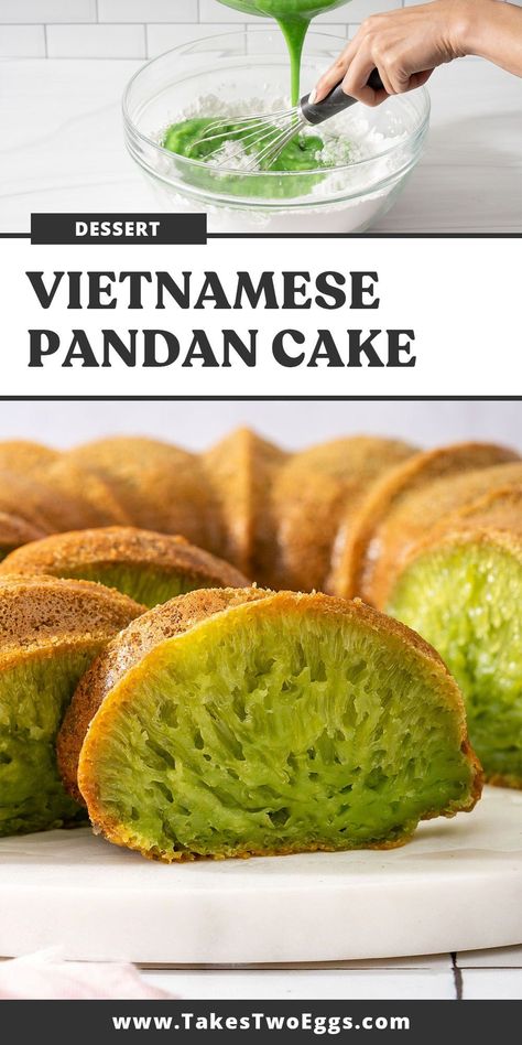 Vietnamese Honeycomb Cake Recipe, Vietnamese First Birthday Tradition, Vietnamese Honeycomb Cake, Pandan Honeycomb Cake Recipe, Banh Tet Recipe, Coconut Pandan Cake, Vietnamese New Year Food, Vietnamese Cookies, Vietnamese Dessert Recipe