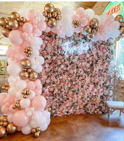 Flower Wall Rental, Baby In Bloom, Paper Flower Backdrop, Balloon Decor, Flower Backdrop, Coral Color, In Bloom, Floral Wall, Flower Wall