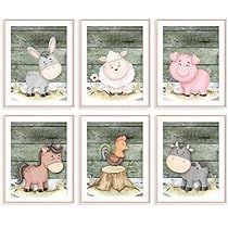 Animal Wall Art Prints, Cute Farm Animals, Farmhouse Nursery, Farm Nursery, Toddler Room Decor, Watercolor Cute, Animal Wall Decals, Pearlescent Paper, Nursery Baby Room