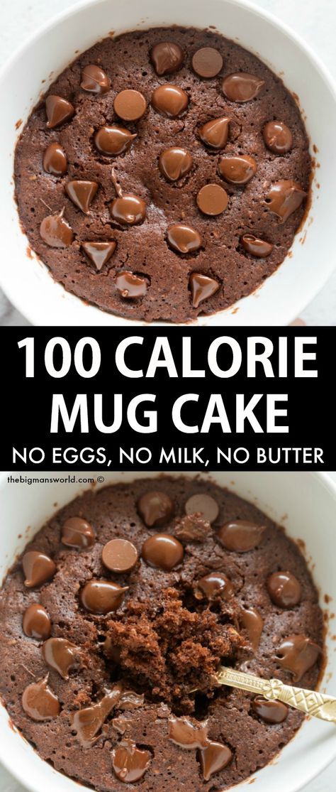 100 Calorie Chocolate Cake, Low Calorie Desserts Dairy Free, Chocolate Chip Mug Cake Healthy, Low Calorie Desserts Mug Cakes, Healthy Low Calorie Mug Cake, Low Calorie Chocolate Desserts Easy, Milk Free Mug Cake, Mug Cakes No Egg, Mug Cake With Chocolate Chips