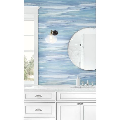 Coastal Wallpaper Accent Wall Office, Wallpaper Ceiling Bathroom Coastal, Bedroom Wallpaper Accent Wall Coastal, Surfer Peel And Stick Wallpaper, Peel And Stick Wallpaper Kitchen Coastal, Wallpaper For Bathroom Small Spaces Coastal, Wave Bedroom Wallpaper, Blue Waves Wallpaper Bathroom, Bathroom Washable Wallpaper