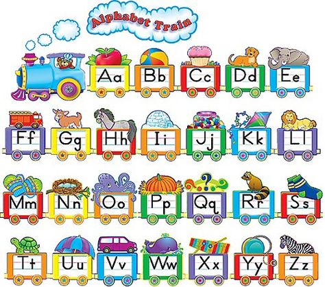 Alphabet Train Classroom Decoration Train Bulletin Boards, Alphabet Train, Alphabet Line, Toddler Classroom, Alfabet Letters, Bulletin Board Sets, Alphabet A, Board Display, Teacher Created Resources