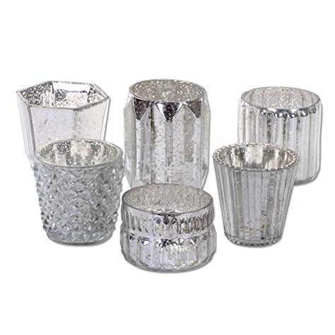 Koyal Wholesale Mixed Silver Mercury Glass Candle Holders... https://smile.amazon.com/dp/B07BSRFY4Z/ref=cm_sw_r_pi_dp_U_x_9zbaCb2VT198X Mercury Candle Holders, Candle Votives, Vintage Glass Candle Holders, Mercury Glass Candle Holders, Mercury Glass Candles, Clear Glass Candle Holders, Tea Light Lanterns, Mercury Glass Votives, Silver Candle Holders