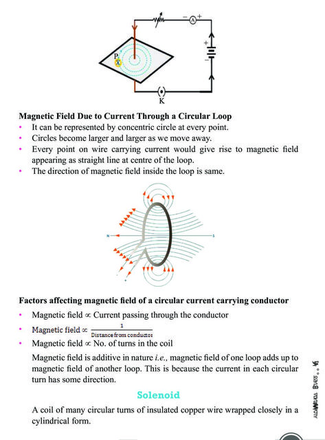 Electric Current Notes, Electricity Class 10 Notes, Magnetic Effects Of Electric Current, Class 10 Science Notes, Class 10 Science, Learn Physics, Basic Physics, Physics Notes, Best Study Tips