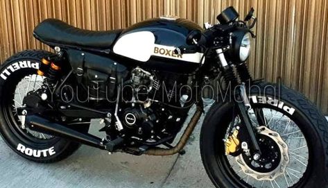 Terrifically Modified Bajaj Boxer 150 Cafe Brat by ZDR Custom Moto Bajaj Boxer Modified, Boxer Bike Modified, Classic Motorcycles Vintage, 125 Modified, Cb 450 Cafe Racer, Modified Bikes, Cb 750 Cafe Racer, Kawasaki Cafe Racer, Xjr 1300