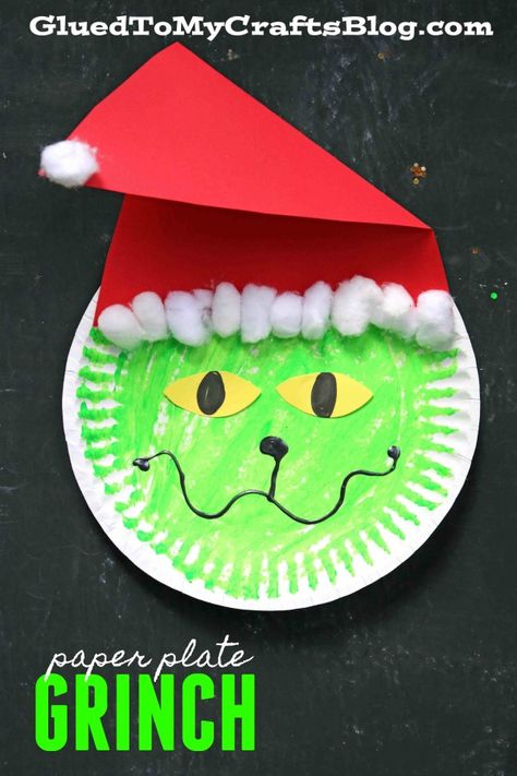 Grinch Crafts, Christmas Art For Kids, December Crafts, Christmas Crafts For Toddlers, Preschool Christmas Crafts, Toddler Arts And Crafts, Christmas Arts And Crafts, Kid Craft, Winter Crafts For Kids