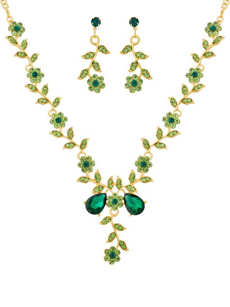 Green jewelry necklace