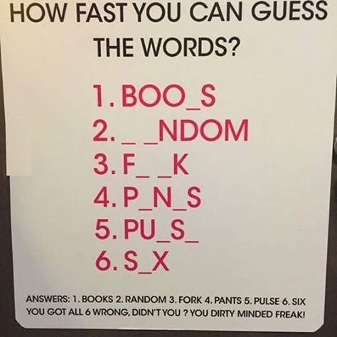 You dirty minded freak. Follow @9gag @9gagmobile #9gag #wordplay #FF #funny #L4L #awesome #tagforlikes Dirty Minded Jokes, What Meme, Love You Meme, Memes For Him, Funny Riddles, Guess The Word, Pretty Meme, Dirty Mind, Me Too Meme