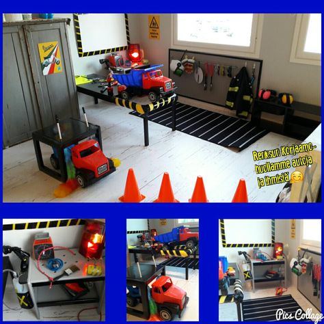 Dramatic Play Car Service Car Dramatic Play Preschool, Car Repair Shop Dramatic Play, Car Shop Dramatic Play, April Lesson Plans, Homeschool Themes, Car Crafts, Dramatic Play Themes, Transportation Unit, Hotwheels Birthday Party