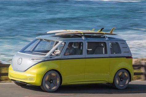 News of the iconic hippie van's millennial facelift crushed the internet last week. Here's what you need to know. Vw Buzz, Delivery Van, Volkswagen Van, Hippie Van, Van For Sale, Kia Soul, Vw Van, Volkswagen Bus, Vw Volkswagen