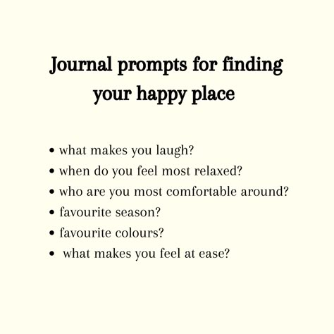 Journal prompts to help you find your happy place 💘 #femininebeauty #feminineenergy #femininity #womanhood #girlhood #empowerment #empoweringwomen #tips #journaling #journalprompts #healing #divinefeminineenergy #aesthetic #goddess #confidence #woundedfeminine #journalideas #shadowwork #selflove #selfcare #selfreflection #mentalwellness #happiness #love #healing #inspiration Journal Prompts Happiness, Aesthetic Goddess, Positivity Journal, Journal Things, Find Your Happy Place, Healing Inspiration, Find Your Happy, Journal 2024, Healing Journaling