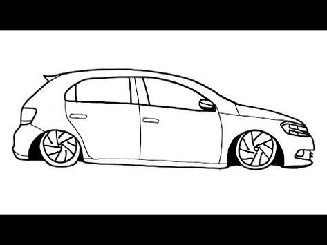 (245) How To Draw Volkswagen Golf Step by Step - Volkswagen Golf Araba Çizimi - Çizim Mektebi Car Drawing - YouTube Car Drawing Video, Golf Drawing, Car Drawing, Golf Car, Golf Gti, Car Drawings, Drawing Videos, New Car, Vw Golf