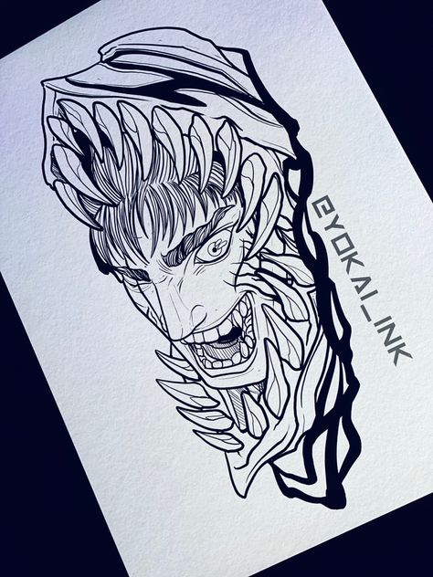 Guts Tattoo Design, Guts Berserk Tattoo Ideas, Guts Berserk Tattoo, Berserk Sketch, Berserk Tattoo Design, Guts Tattoo, Berserk Tattoo Ideas, Berserker Tattoo, Berserk Tattoo