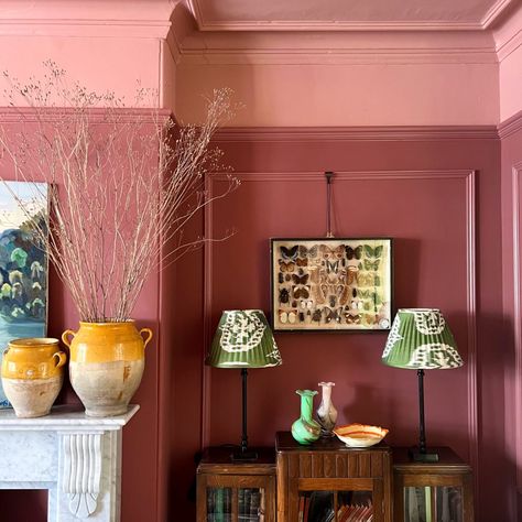 5 Wall Panelling Colour Ideas to Add Character to Your Home - Edward Bulmer Natural Paint Upstairs Decor, Natural Paint Colors, Edward Bulmer, Natural Paint, Natural Heritage, Painted Paneling, Pompadour, Pink Walls, Nature Paintings