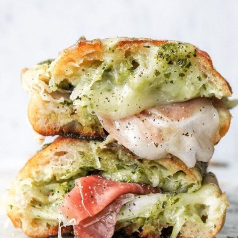 The “Stanley Tucci” Italian sandwich - bon abbetit Prosciutto Baguette Sandwiches, Procuttio Sandwich Recipes, Stanley Tucci Sandwich, Italian Baguette Sandwich, Foccacia Sandwich Recipes, Italian Sandwich Recipes, Ultimate Grilled Cheese, Baguette Sandwich, Food Experiments