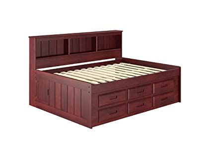 Linon Moore Platform Wood King Bed in Brown Drawer Under Bed, Bed With Drawers Underneath, Full Daybed, Best Murphy Bed, Best Platform Beds, Captains Bed, Twin Trundle Bed, Twin Daybed, 3 Drawer Storage