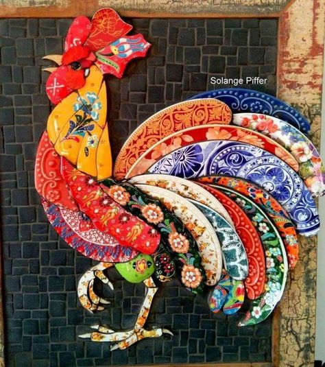 Mosaic Art Diy, Mosaic Animals, Mosaic Garden Art, Mosaic Birds, Rooster Art, Mosaic Art Projects, Mosaic Tile Art, Mosaic Murals, Glass Mosaic Art