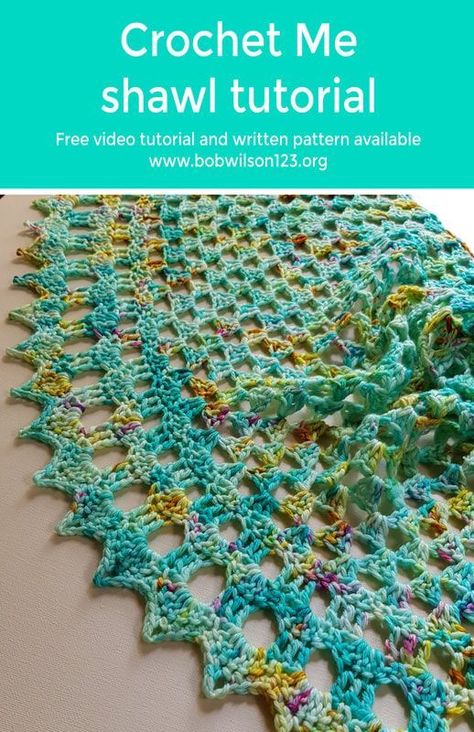 Free crochet shawl written pattern and video tutorial. - Learn how-to crochet with Clare Crochet Shaw, Lace Shawls, Crochet Bird, Crochet Shawl Free, Knit Shawls, Confection Au Crochet, Crochet Shawl Pattern Free, Yarn Craft, Boutique Ideas