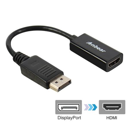 Display Port to HDMI,Anbear Displayport to HDMI Adapter Cable(Male to Female) for DisplayPort Enabled Desktops and Laptops to Connect to HDMI Displays adapter Computer Learning, Amazon Electronics, Audio Installation, Video Accessories, Audio Accessories, Hdmi Cables, Computer System, Photo Accessories, Home Tv