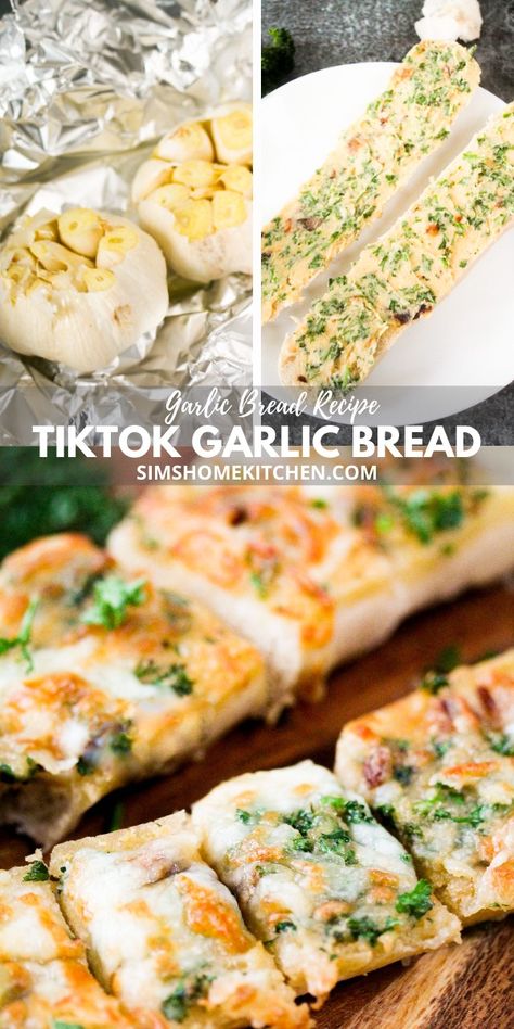 Garlic Bread In Air Fryer, Bread In Air Fryer, Sims Home, 30 Min Meals, Tiktok Recipes, Garlic Cheese Bread, Garlic Bread Recipe, Drink Inspiration, Best Bread Recipe