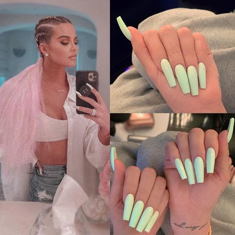 Kardashian Nails 2023, Khloe Kardashian Nails, Kardashian Nails, Chloe Nails, Nail Falling Off, Kylie Jenner Nails, Kloe Kardashian, Diva Nails, Shoe Nails