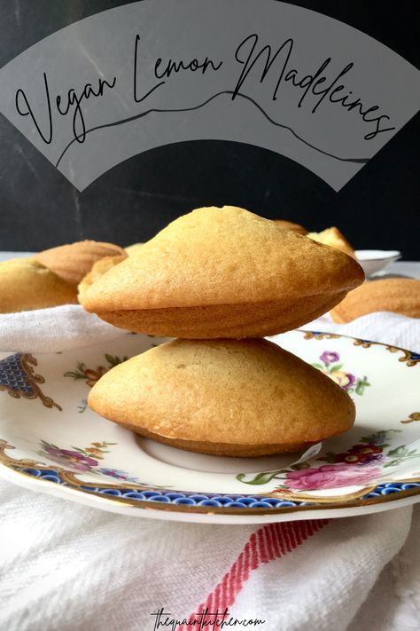 Vegan Madeleines Recipe, Vegan Madeleines, Madeleine Recipes, Quaint Kitchen, Lemon Madeleines, Hobbit Food, Madeleine Recipe, Vegan Biscuits, Vegan Cookie