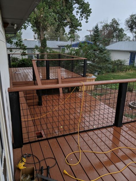 Metal deck railing