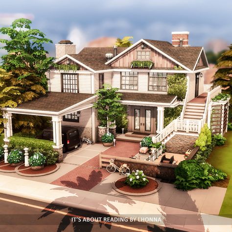 A cozy, suburban house for 3 generations of Sims book lovers' family and their pets. Lovely, modern interior design, attractive floor plan, and 4 bedrooms and 3 bathrooms make this house spacious and comfortable. No CC used.
#ShowUsYourBuilds #thesims4 #sims4 #sims4game #ts4house #ts4build #ts4builds #ts4nocc #thesims4lots #ts4 #growingtogether #ts4mm #floorplanssims4 #nocc #thesimsresourcedotcom
@lhonna_sims Sims 4 Family House, Modern Suburban House, Sims 4 Modern House, Sims 4 Houses Layout, Family Of 8, Lotes The Sims 4, The Sims 4 Lots, Modern Family House, Sims 4 Family