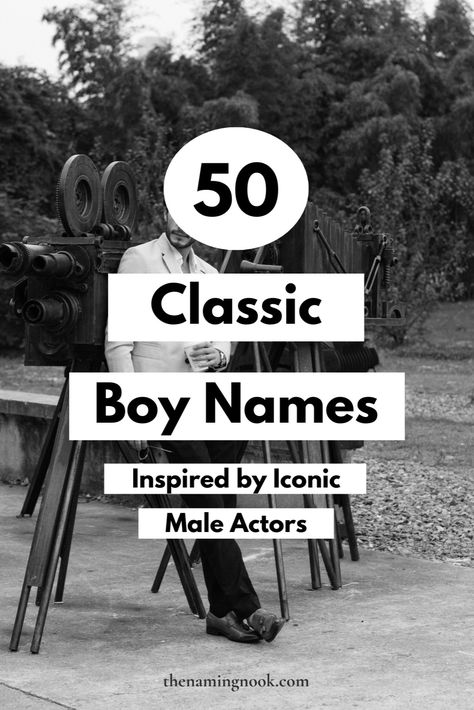 50 Cool & Unique Baby Boy Name Ideas Inspired by Famous Actors. Click through for classic and uncommon boy names that will always be in style. boy name aesthetic, unusual boy names, baby boy names, uncommon boy names Classy Boy Names, Baby Boy Names Uncommon, Aesthetic Boy Names, Boy Names Uncommon, Traditional Baby Girl Names, Classic Baby Boy Names, Boy Name Ideas, Classic Boy Names, Unusual Boy Names