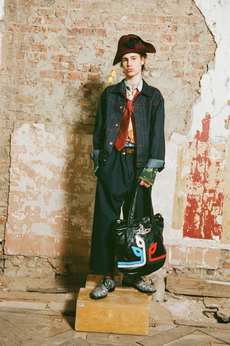 Vivienne Westwood Fall 2021 Ready-to-Wear Collection | Vogue P Is For Pirate, Vivienne Westwood Suit, Vivienne Westwood Punk, Vivienne Westwood Fashion, Sweeney Todd, Vogue Russia, Party Inspo, Crop Top Outfits, Recycled Denim