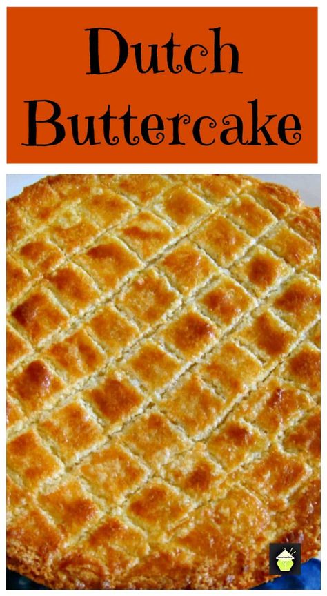 Boterkoek Recipe, Dutch Desserts, Dutch Butter Cake, Cake Almond, Netherlands Food, Dutch Cuisine, Sugar Bread, Dutch Food, Almond Extract