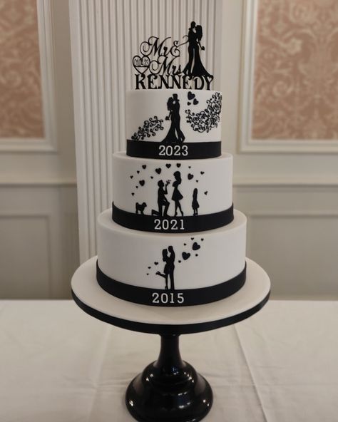 2 Nice 2 Slice - A beautiful 3 tier silhouette wedding... | Facebook Dates Cake, Silhouette Wedding Cake, Silhouette Cake, Silhouette Wedding, Date Cake, Wedding Silhouette, Food Candy, Decorating Videos, Cake Decorating Videos