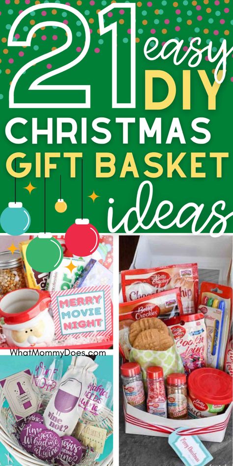 Family Night Gift Basket Ideas Diy Christmas, Baking Gift Basket Ideas Diy Christmas, Kids Gift Baskets For Christmas, Family Night Gift Basket Ideas, Christmas Gift Baskets For Kids, Kids Gift Basket Ideas, Christmas Food Gift Baskets, Blessings Bags, Homemade Christmas Gift Baskets