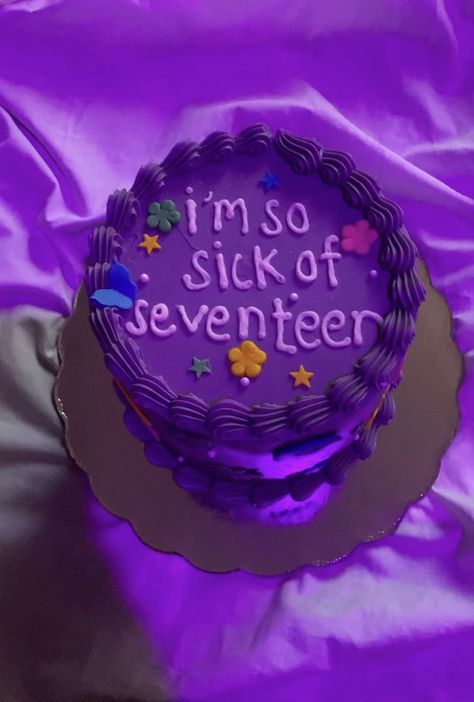 I'm So Sick Of Seventeen Cake, Im So Sick Of 17 Birthday Cake, Olivia Rodrigo Cake, Guts Spilled, Birth Cakes, 17 Birthday Cake, Birthday Cake For Mom, Sweet 16 Birthday Cake, 16 Birthday Cake