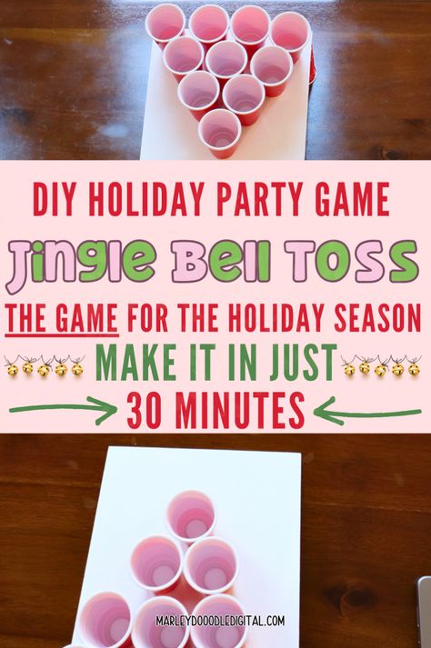 Make your holiday gathering extra festive with the jingle bell toss game! Simple to set up and fun for both kids and adults, this game is perfect for family parties, office events, and school celebrations. Great for groups of all sizes, it’s a must-have for your Christmas party activities. Bring the fun with this exciting holiday game idea! Snowball Toss Game Christmas Parties, Simple Christmas Games For Adults, Beer Pong Christmas Game, Jingle Bell Toss Game, Holiday Adult Games, Christmas Party Activity Ideas, Simple Christmas Games For Family, Christmas Party Classroom Ideas, Outdoor Christmas Games