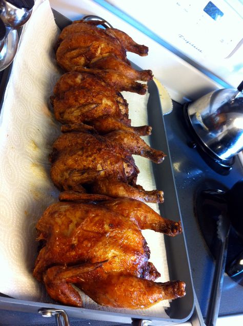 All Hens done Fried Cornish Hen Recipe, Fried Cornish Hens, Game Hen Recipes, Cornish Game Hen Recipes, Cornish Hen Recipe, Deep Fried Recipes, Cornish Hen, Turkey Fryer, Cornish Hens