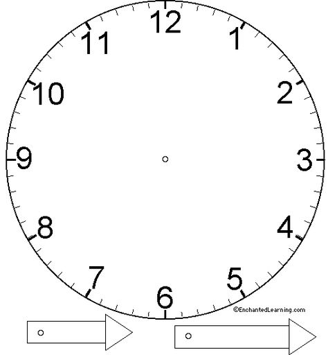 paper plate clock craft template | Our subscribers' grade-level estimate for this page: 1st - 2nd Blank Clock, Clock Face Printable, Paper Clock, Clock Template, Make A Clock, Clock Craft, Face Template, Teaching Time, Math Time