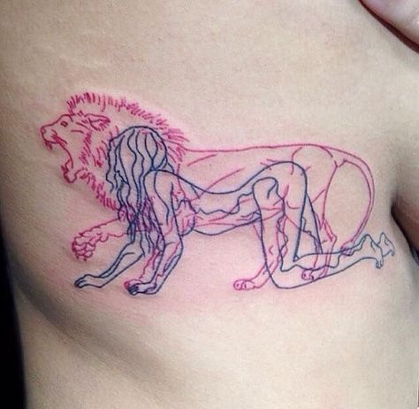 Woman Animal Tattoo, Woman And Animal Tattoo, Spirit Animal Tattoos For Women, Strong Animal Tattoo, Strong Animal Tattoo For Women, Lion Woman Tattoo, Animal Tattoo Sleeve, Roar Tattoo, Lion Tattoo For Women