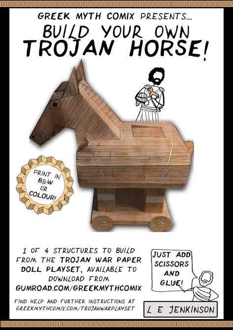 Trojan Horse Model, Trojan Horse Project For Kids, Trojan Horse Project, Homer Iliad, Song Of Achilles, Trojan Horse, Greek Myth, Epic Fail, Greek Myths