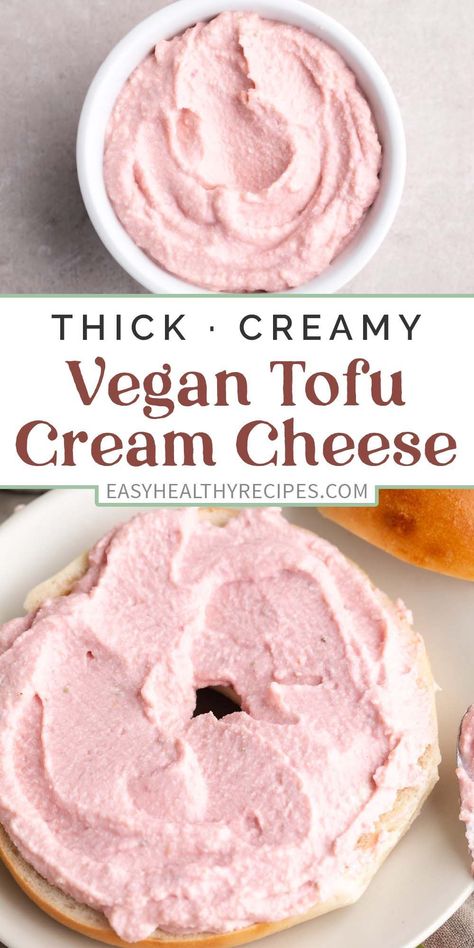 Creamy, rich, and made with as few as 5 ingredients, this vegan tofu cream cheese is the very best plant-based alternative for spreads, dips, and frostings. Nut free, dairy free, gluten free, and keto-friendly, not to mention super easy to make and totally customizable. I’ve included 4 of my favorite vegan cream cheese flavors to get you started! Diy Vegan Cream Cheese, Vegan Cashew Cream Cheese, Homemade Vegan Cream Cheese, Plant Based Gluten Free Recipes, Tofu Cream Cheese Recipe, Vegan Cream Puffs, Vegan Strawberry Cream Cheese, Vegan Croissant Recipe, Tofu Cheese Recipe