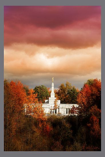 Palmyra, NY—This is my favorite temple. It's now my hometown temple. Most importantly, this is where Lindsay and I were married. There's a special spirit here. Palmyra New York, Lds Pictures, Lds Temple Art, Temple Poster, Lds Temple Pictures, Later Day Saints, Mormon Temples, Temple Pictures, Church Pictures